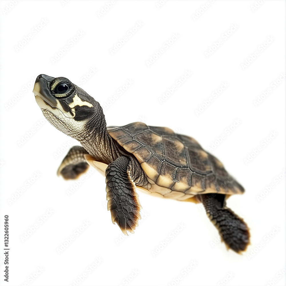 Obraz premium baby turtle isolated on white background