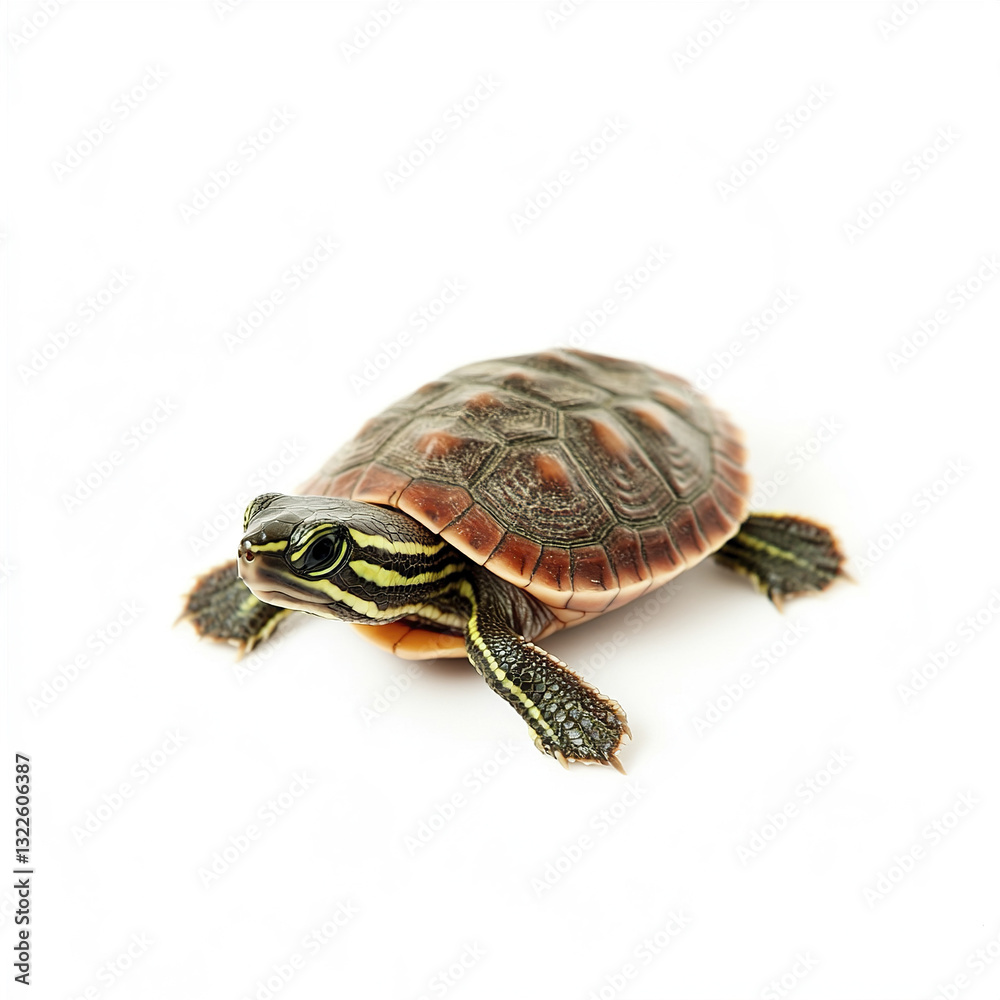 baby turtle isolated on white background baby turtle isolated on white background