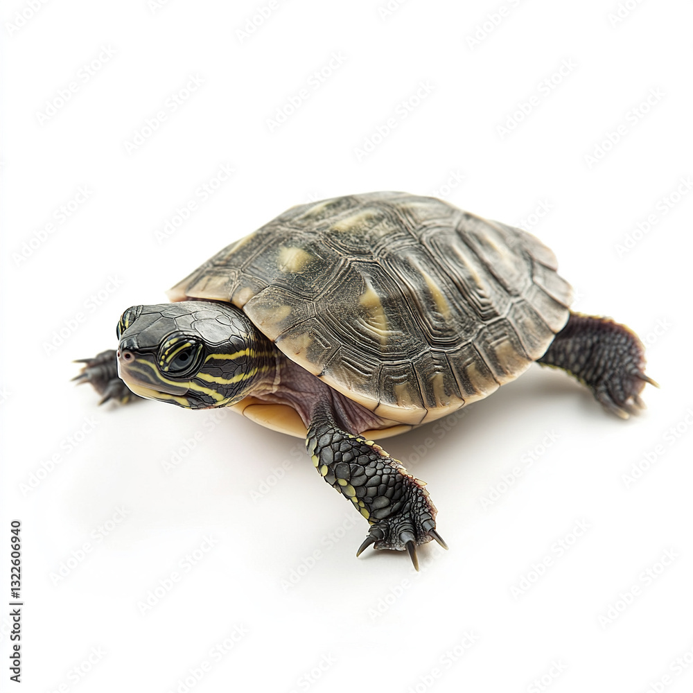 baby turtle isolated on white background baby turtle isolated on white background