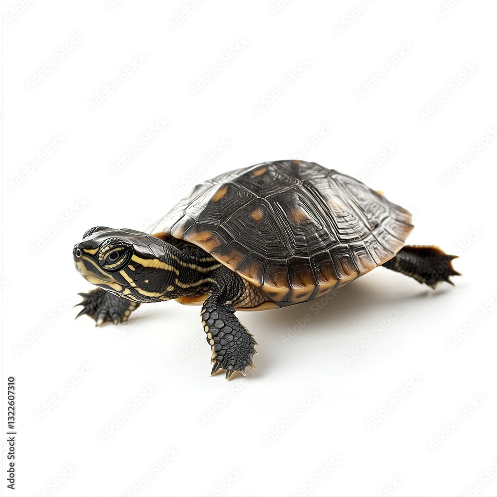 baby turtle isolated on white background baby turtle isolated on white background