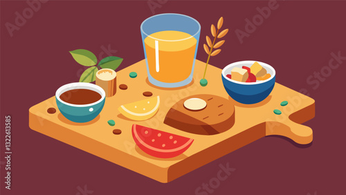 Discover a world of flavor with this diverse nut butter tasting board the perfect accompaniment to a glass of wine or cup of tea.. Vector illustration