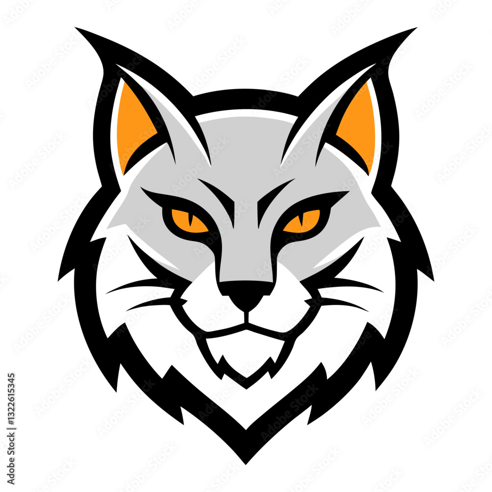 Fototapeta premium Bobcat head mascot logo design vector