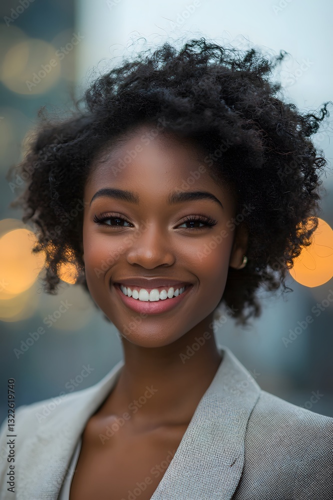 Smiling young professional urban setting portrait daylight closeup confidence Smiling young professional urban setting portrait daylight closeup confidence