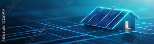 Solar powered smart home concept.