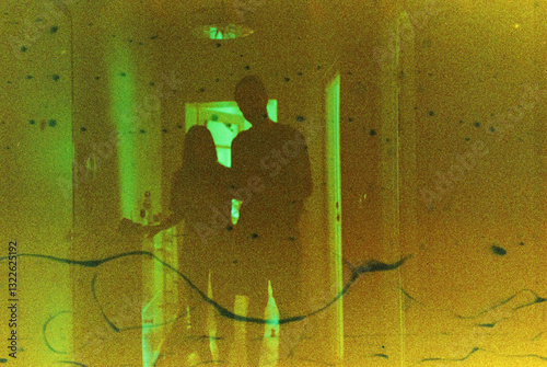Couple is standing in the hallway