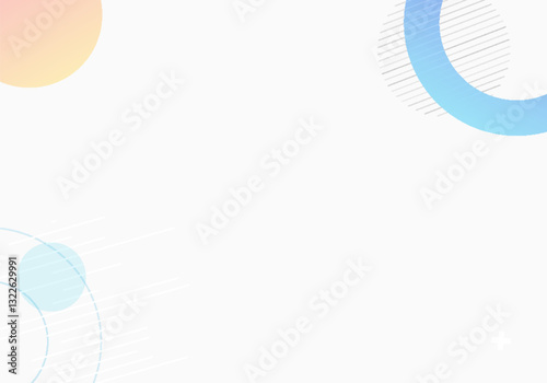 Bold geometric forms softened by delicate, subtle gradients.