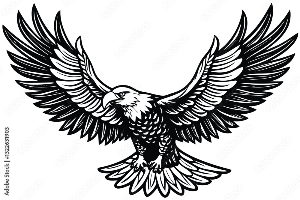 Fototapeta premium Eagle silhouette vector