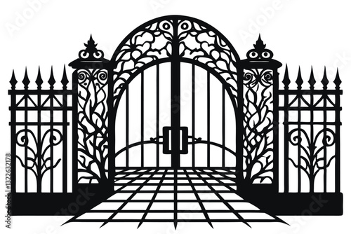 iron gates silhouette