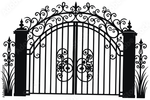 iron gates silhouette
