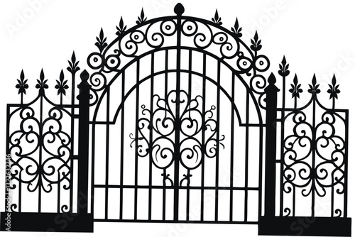 iron gates silhouette