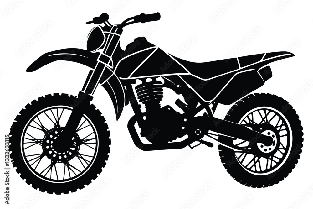 Fototapeta premium silhouette of a motocross
