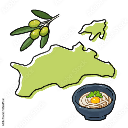 香川県のイラスト