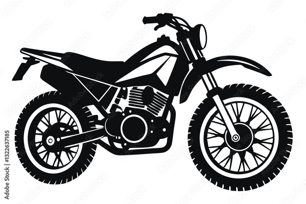 Obraz premium Motorcycle cross vehicle silhouette illustration