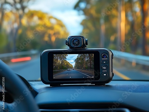 Dashcam driving highway road trip