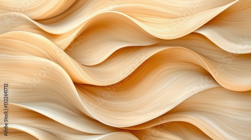 The wooden abstract waves in beige tones create a soothing and organic design that is perfect for enhancing interior decor or providing an elegant backdrop for any space.