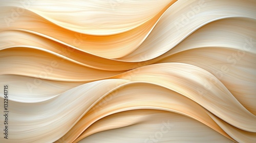 The wooden abstract waves in beige tones create a soothing and organic design that is perfect for enhancing interior decor or providing an elegant backdrop for any space.