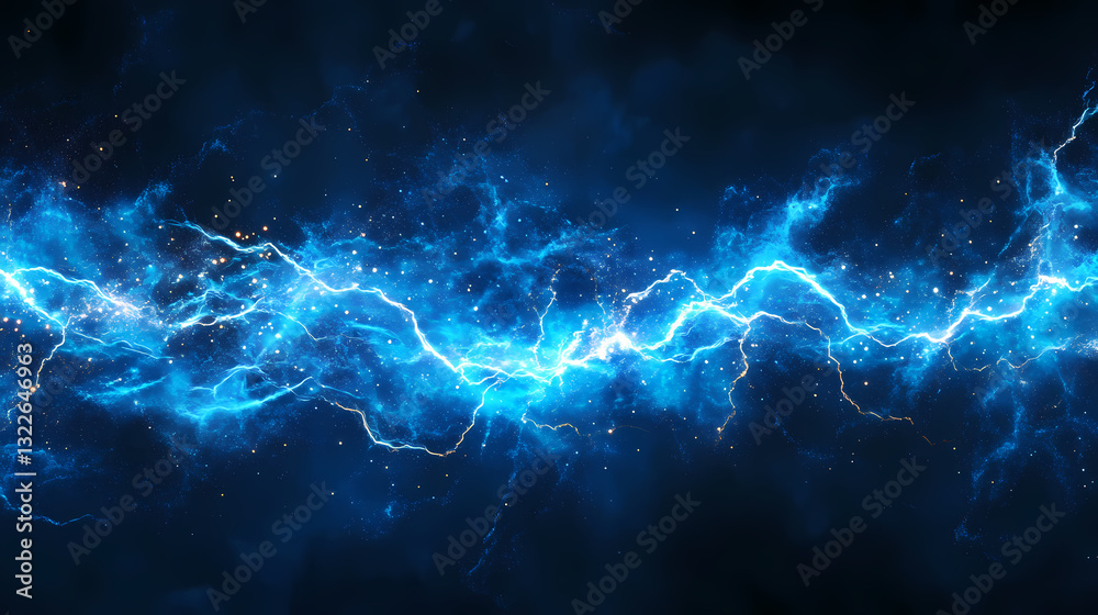 Abstract blue electrical energy background. Celestial Sparks. Illustration Abstract blue electrical energy background. Celestial Sparks. Illustration