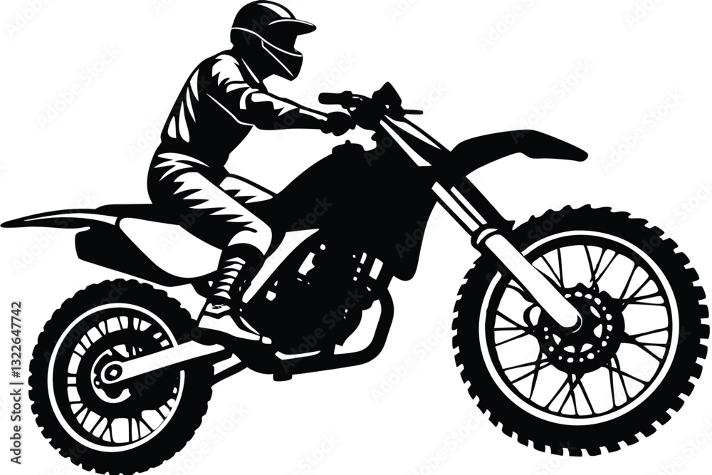 Fototapeta premium motocross riders Silhouettes