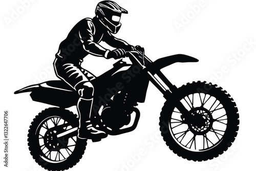 motocross riders Silhouettes