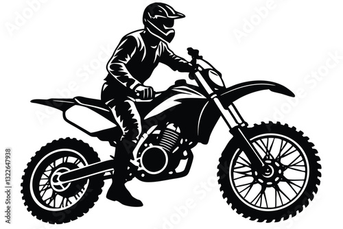 motocross riders Silhouettes