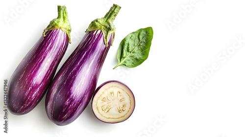 Wallpaper Mural Creative layout from a solid and sliced eggplant Torontodigital.ca