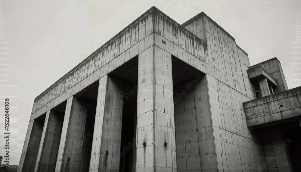 Obraz premium Brutalist Concrete Building