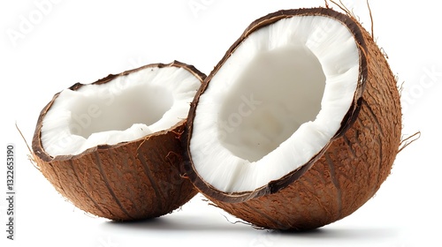 Obraz na płótnie half coconut isolated on white background w salonie
