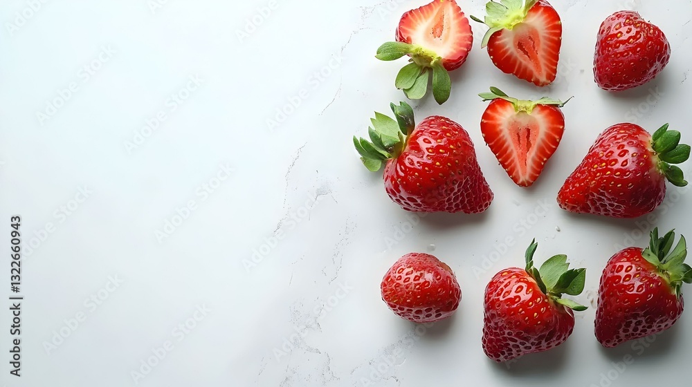 Fresh strawberry isolated on white background