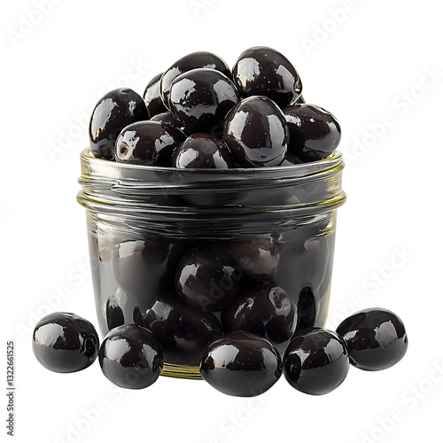Wallpaper Mural Rich Black Olive Display Arranged in a Jar with Sliced, Piled, and Multi-Angle Views to Highlight Their Savory Texture and Flavor isolated on transparent background  Torontodigital.ca