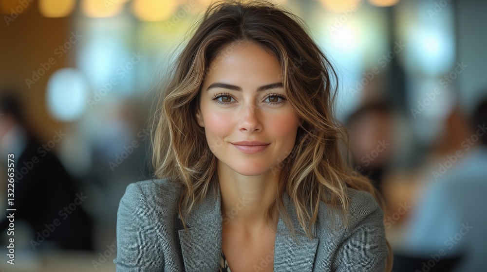 Confident Woman in Modern Setting