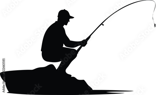 man fishing silhouette