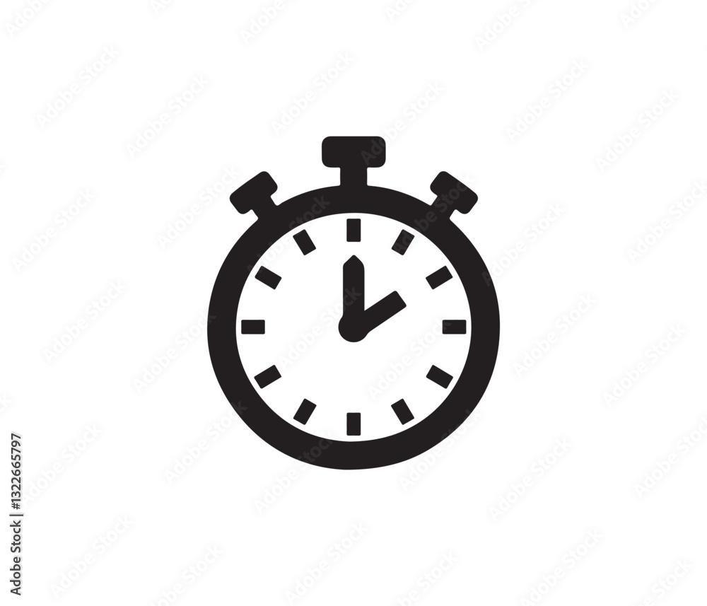 A clean, simple vector graphic of a stopwatch. Simple stopwatch icon, perfect for time management themes. A clean, simple vector graphic of a stopwatch. Simple stopwatch icon, perfect for time management themes.