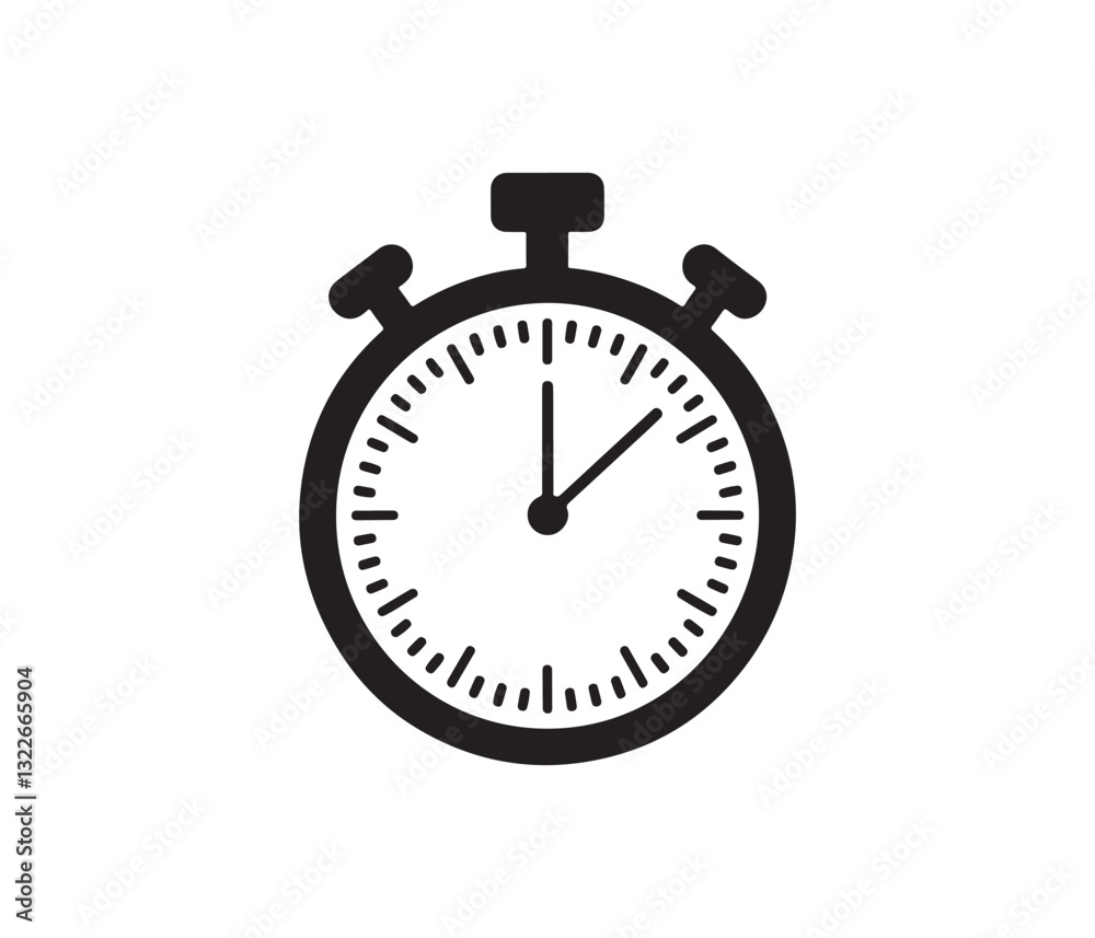A clean, simple vector graphic of a stopwatch. Simple stopwatch icon, perfect for time management themes. A clean, simple vector graphic of a stopwatch. Simple stopwatch icon, perfect for time management themes.