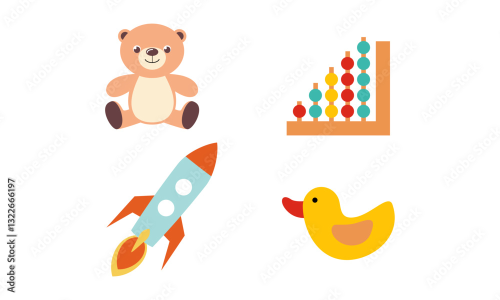 Fototapeta premium Toys logo for fun children vector