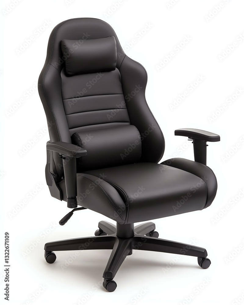 Ergonomic black office chair designed for comfort. Ergonomic black office chair designed for comfort.
