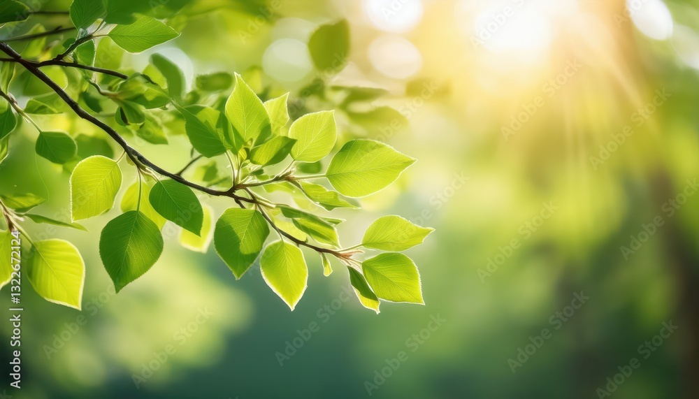 Vibrant Green Canopy under a Sunlit Sky Lush Leaves Shimmer in the Light, Bringing Natures Serenity and Life to an Idyllic Scene. Vibrant Green Canopy under a Sunlit Sky Lush Leaves Shimmer in the Light, Bringing Natures Serenity and Life to an Idyllic Scene.
