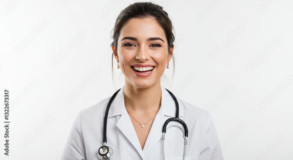 Confident Healthcare Professional with a Stethoscope Confident Healthcare Professional with a Stethoscope
