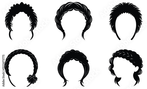 Hairpins silhouette vector