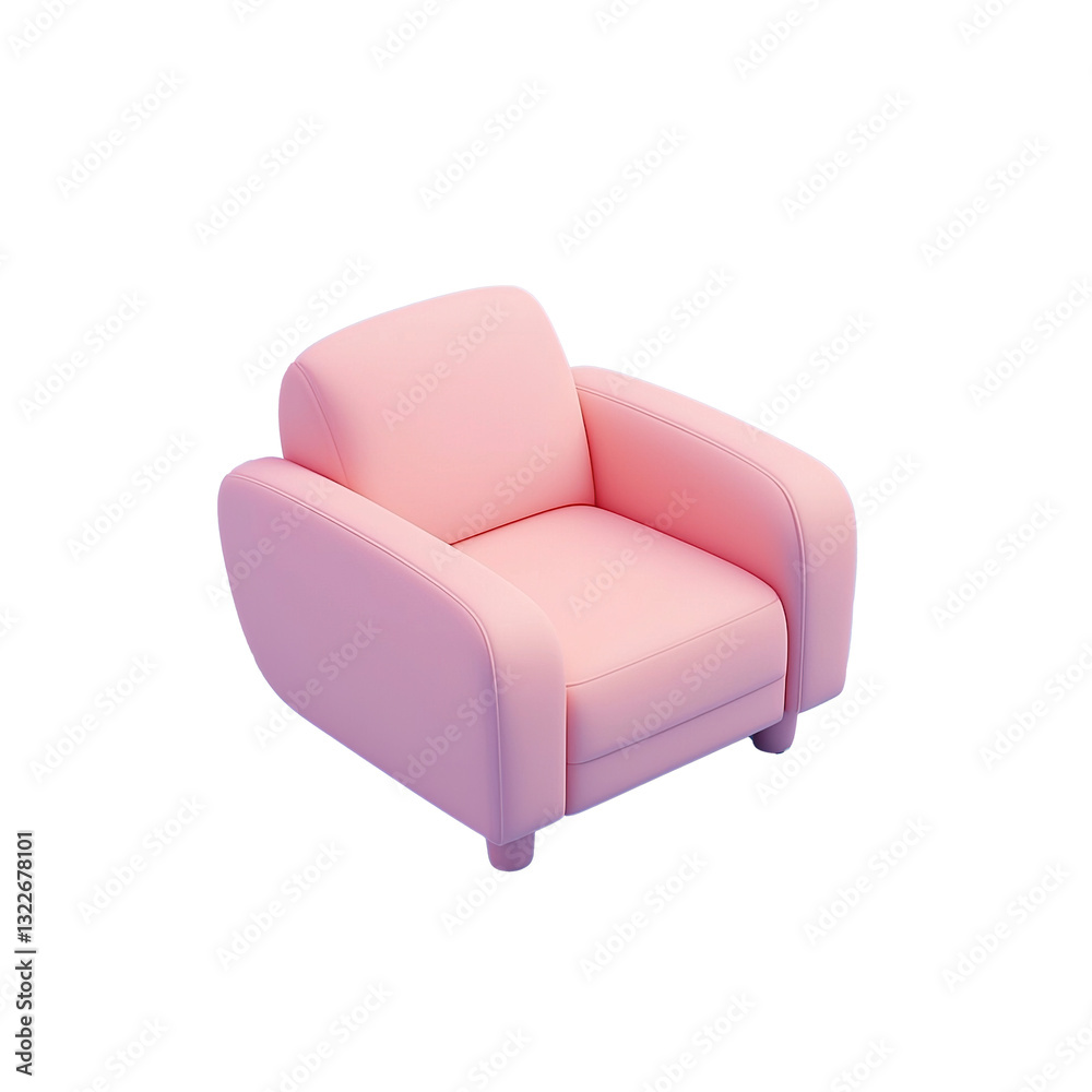 Pink Armchair for 3D Render, Cozy Interior. Pink Armchair for 3D Render, Cozy Interior.