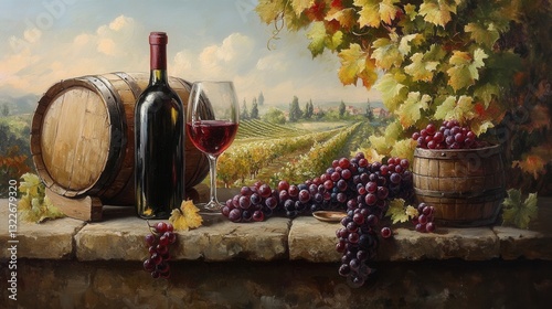 Rustic Wine Country Scene