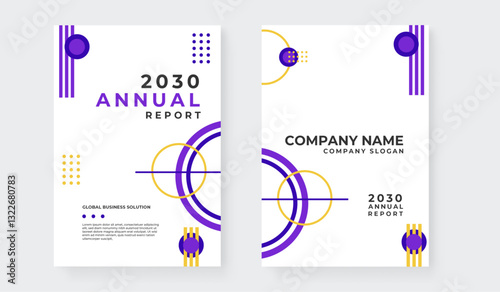 Geometric green business brochure template