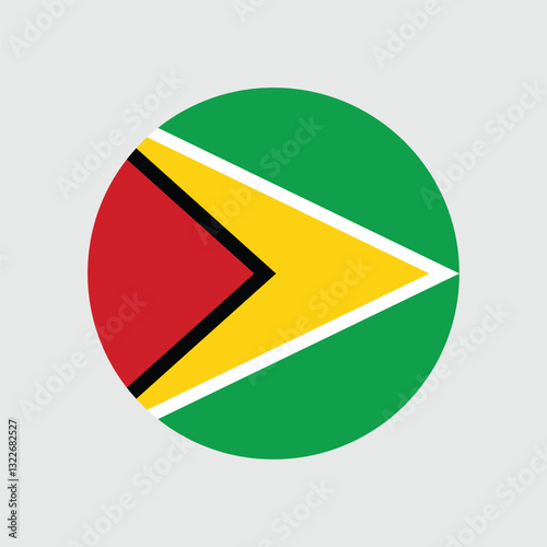 Free Download Guyana as round glossy icon - GFXLoad