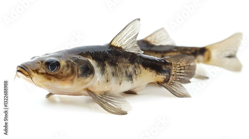 Siamese algae eater isolated on white background