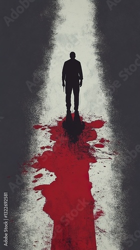 Blood Path: A Dark Silhouette of Guilt and Mystery