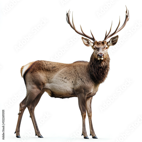 Deer with white background.
