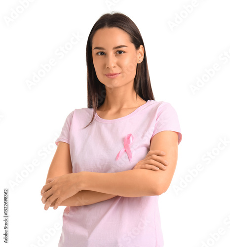 Young woman with awareness ...