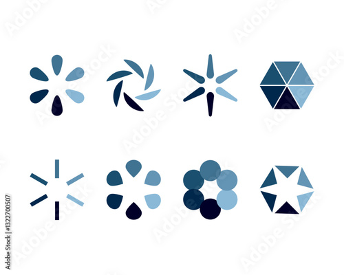 Collection Loading bar status icon. Vector illustration. Set of vector loaded icons. Download progress. Donload or Upload.