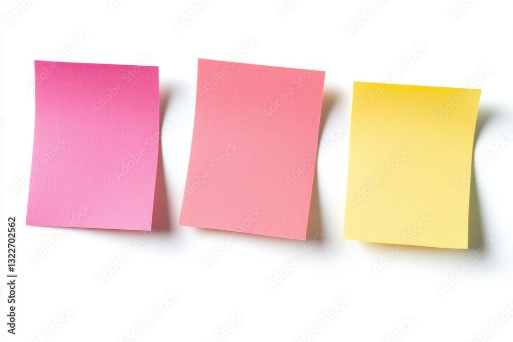 Fototapeta premium Colorful Sticky Notes on White Background