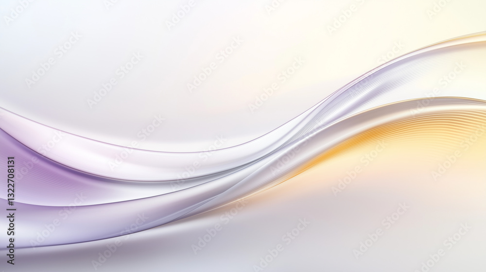 Obraz premium White Wavy Silk Gradient Background