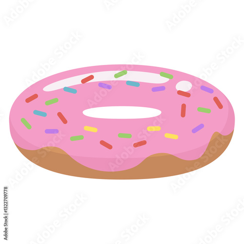 strawberry glazed sprinkle donut